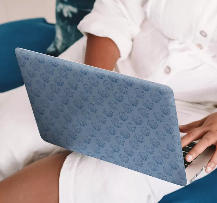 Snäckskalmönster omslag klistermärke för bärbar - Tenstickers