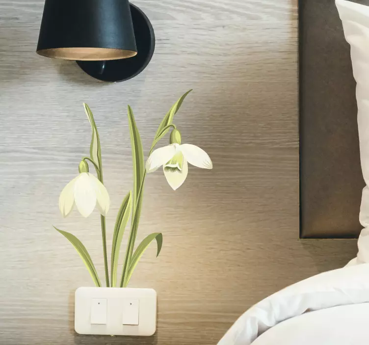 Snödroppe växt blomma vägg klistermärke - Tenstickers