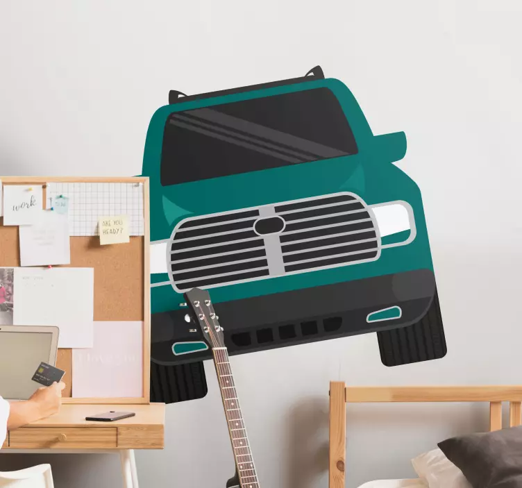 Snygg lastbilsillustration motorklistermärke - Tenstickers