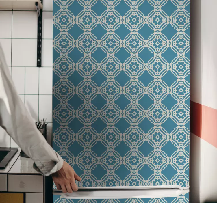 Sofistikerat geometriskt motiv kylskåp klistermärken - Tenstickers