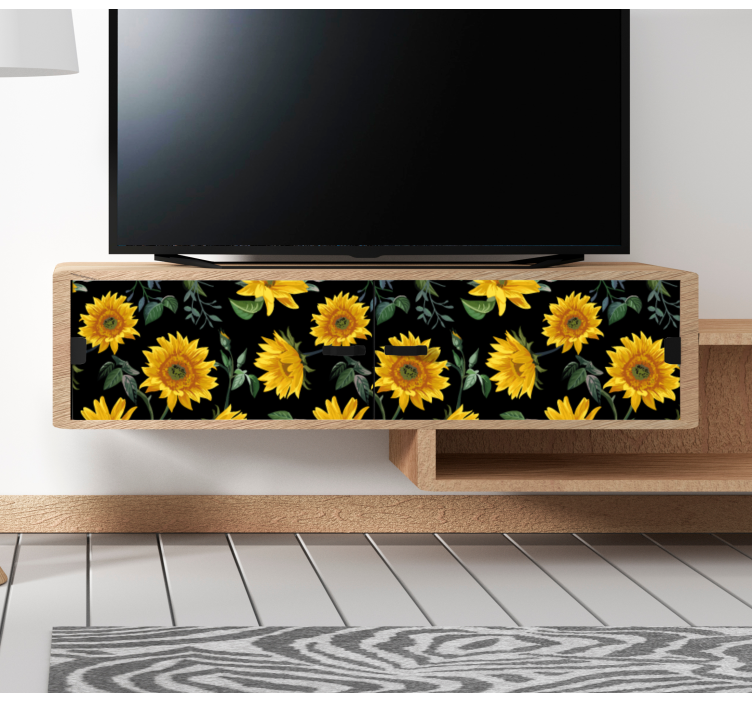 Solrosblommor klistermärken till möbler - Tenstickers