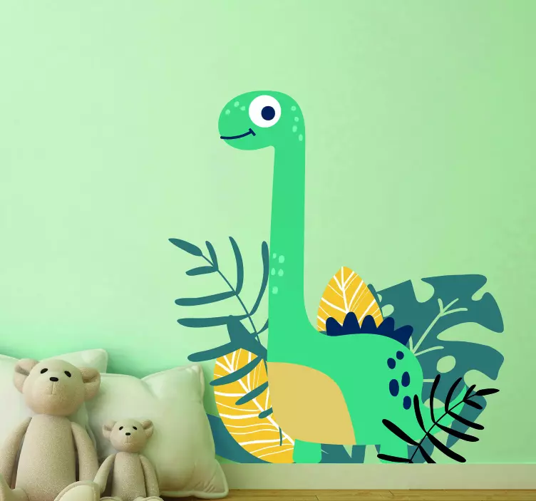 Söt dinosaurie i jurassic park wall sticker - Tenstickers