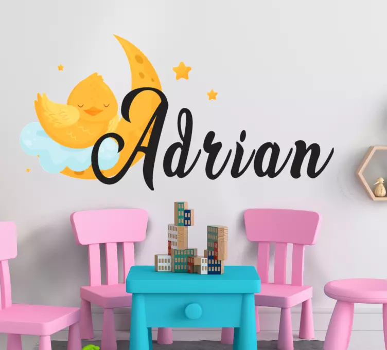 Söt måndesign klistermärke för barn - Tenstickers