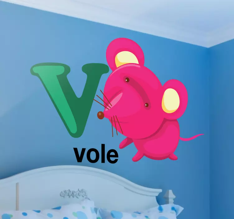 Söt mus karaktär klistermärke för barn - Tenstickers