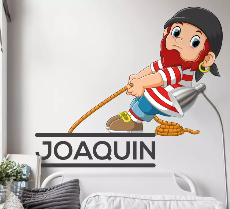 Söt piratkaraktär klistermärke för barn - Tenstickers