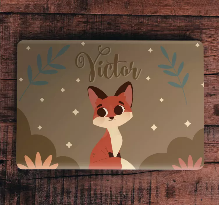 Söt rävkonst klistermärke för bärbar - Tenstickers