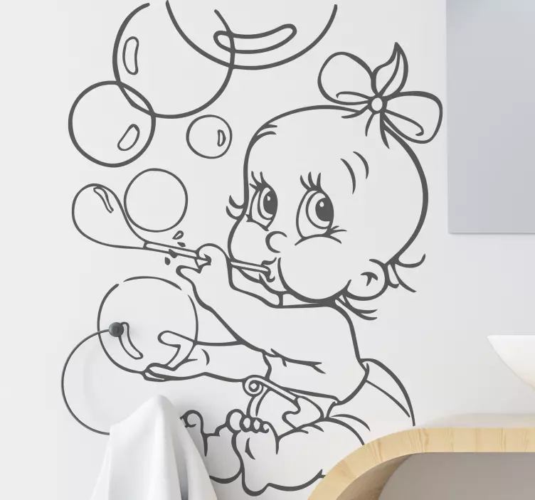 Söta bubblor klistermärke för barn - Tenstickers