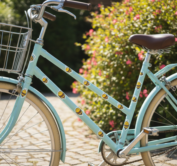 Söta humlor klistermärken till cykel - Tenstickers