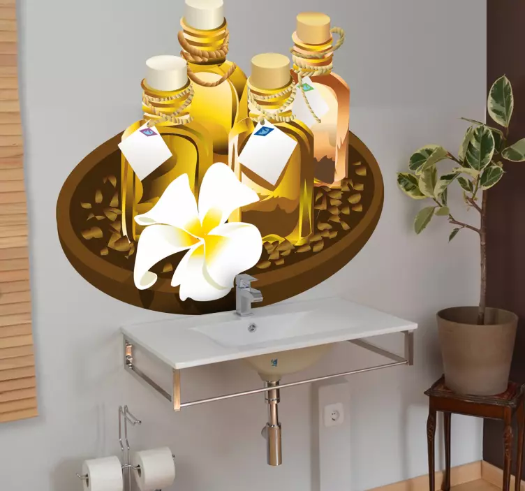 Spa oljor vägg klistermärke - Tenstickers