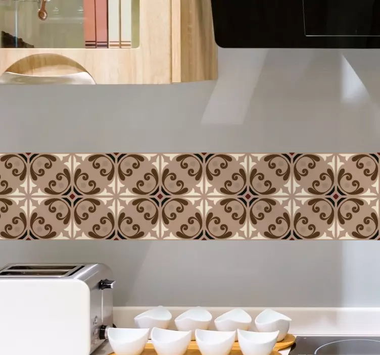 Spanska, varma toner kakel mönster kakel dekal - Tenstickers