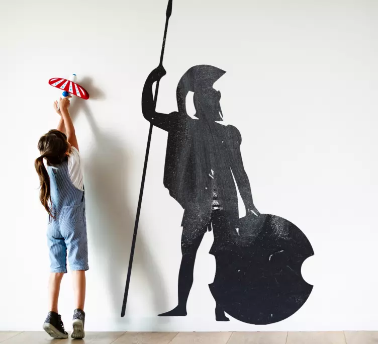 Spartan warrior silhuett krittavla klistermärken - Tenstickers