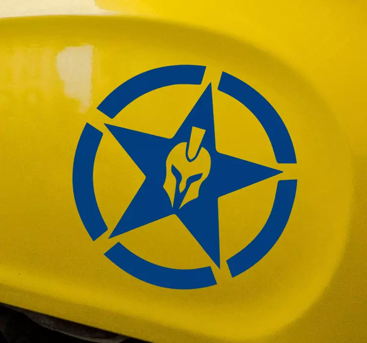 Spartansk stjärna motorcykel dekal - Tenstickers