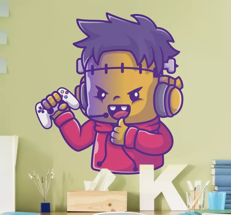 Spel tummen upp leende videospel klistermärke - Tenstickers