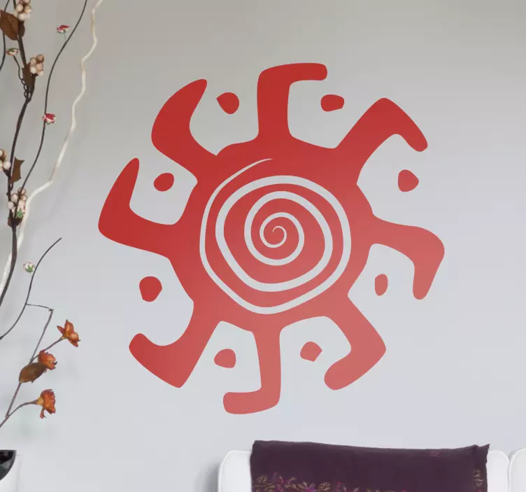 Spiral sol motiv dekorativ klistermärke - Tenstickers