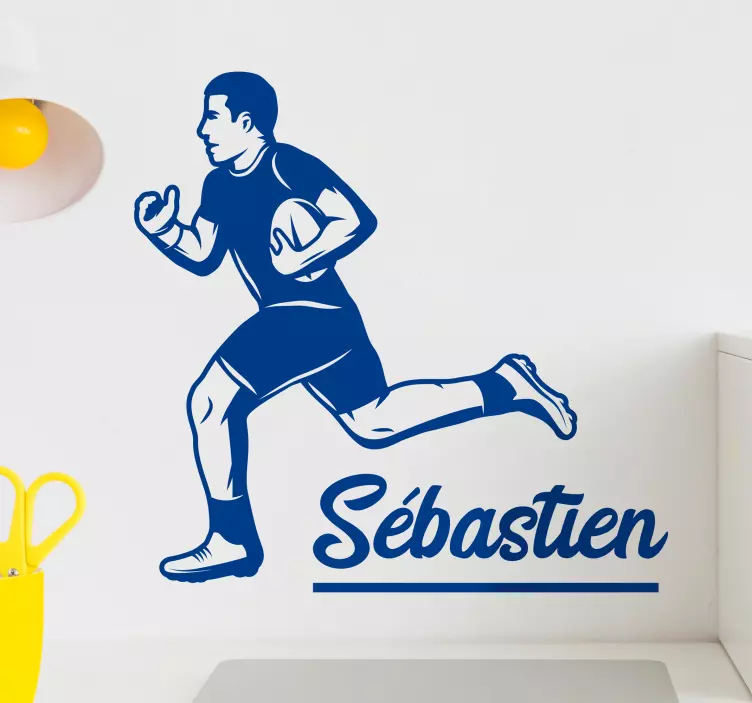 Sport klistermärke jogging fotbollsatlet - Tenstickers