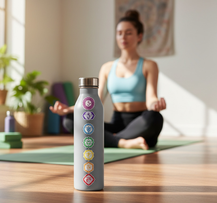 Sport klistermärke regnbågens chakrasymboler - Tenstickers