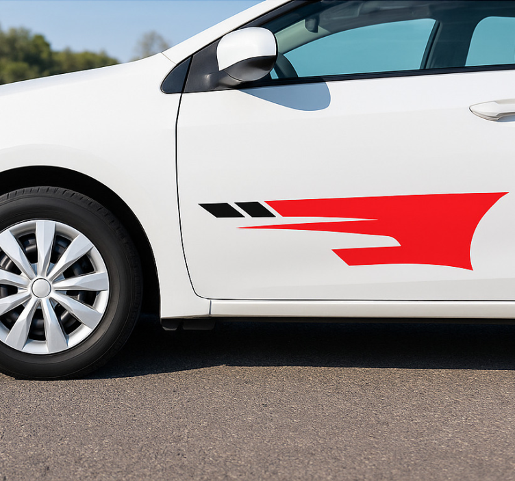 Sportiga sidoklistermärken bil klistermärke - Tenstickers