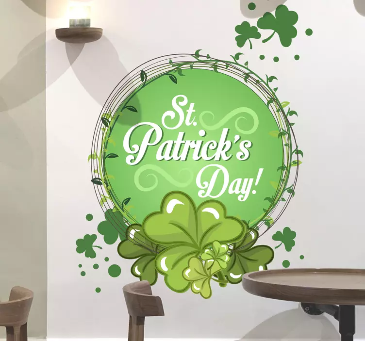 St. Patrick's dagvägg klistermärke - Tenstickers