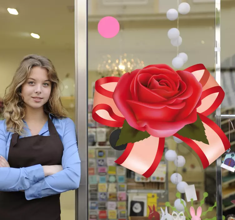 Steg i en rosett klistermärke - Tenstickers