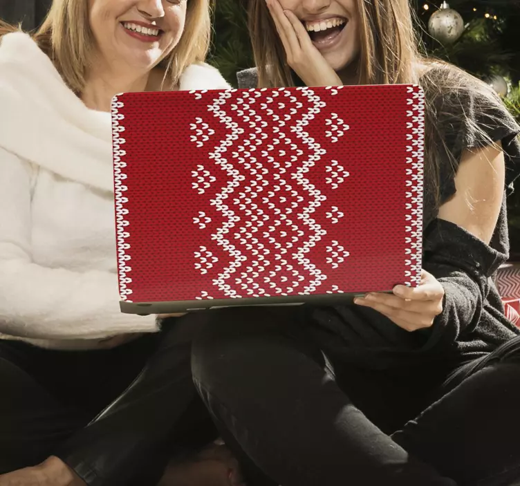 Stickat mönsteröverdrag klistermärke för bärbar - Tenstickers