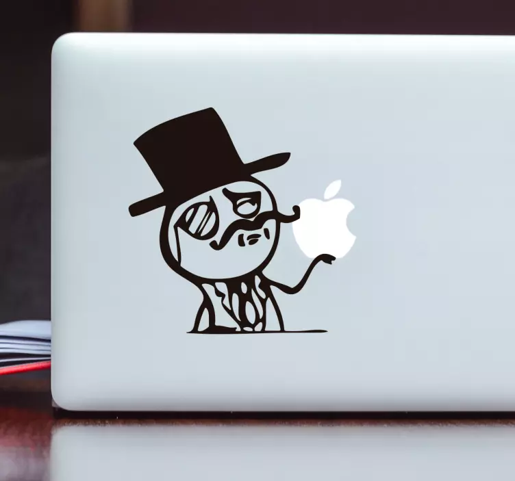 Stilfull kille meme laptop klistermärke - Tenstickers