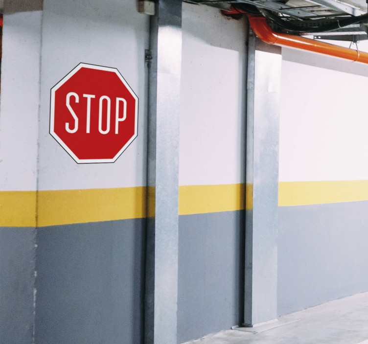 Stoppskylt klistermärke - Tenstickers