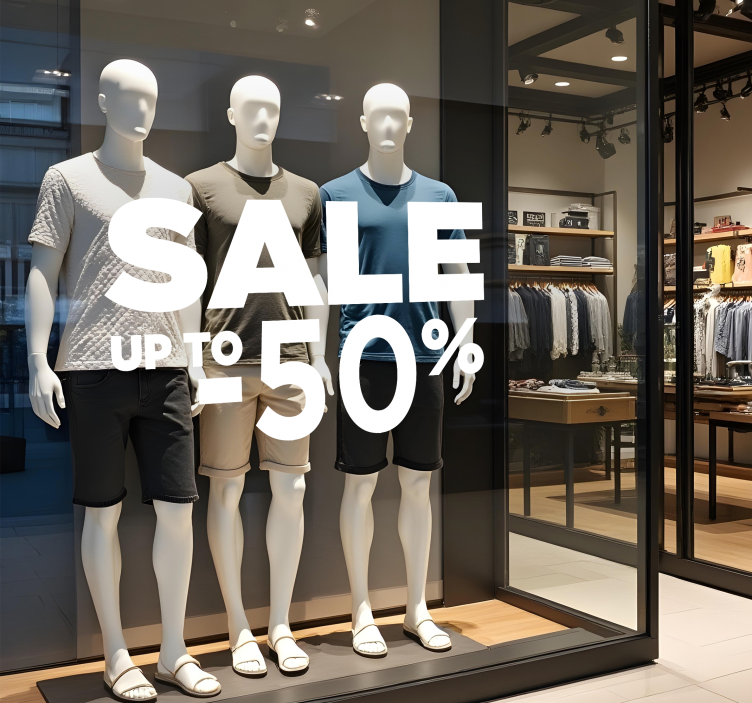 Stor rabatt rea-klistermärke - Tenstickers