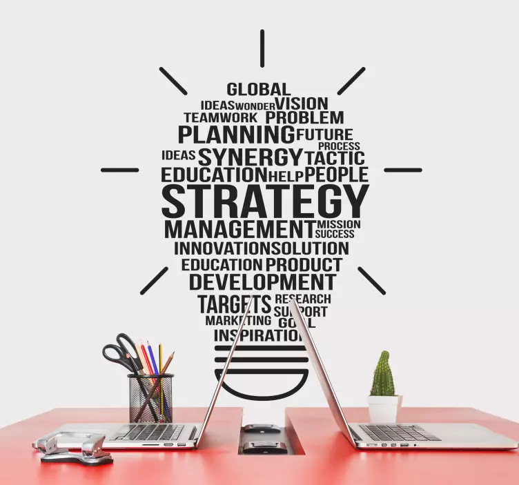 Strategiutveckling inspirerande citat dekal - Tenstickers