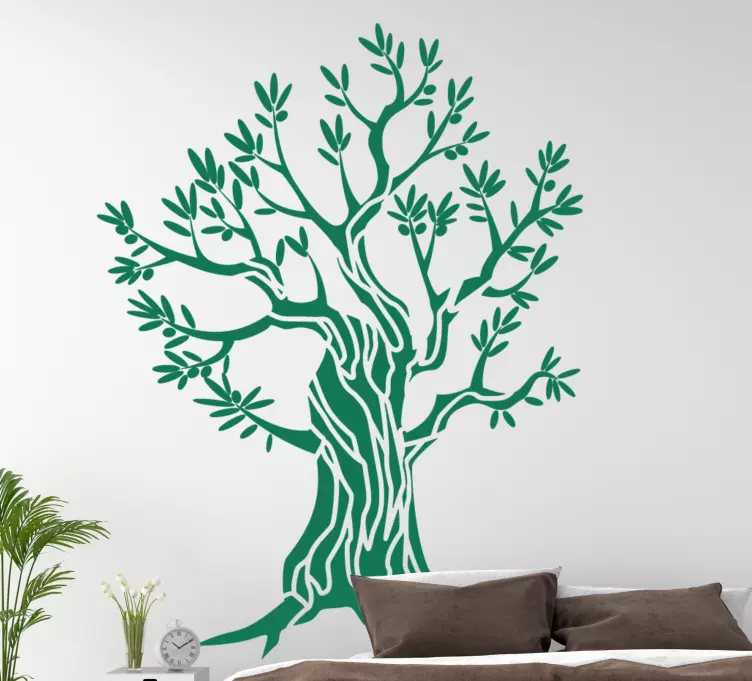 Styliserad träform plant klistermärke - Tenstickers