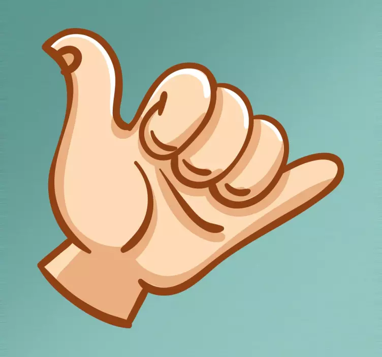 Surfer hand klistermärke - Tenstickers