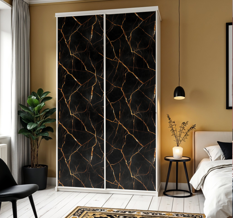 Svart marmor klistermärken til möbler - Tenstickers