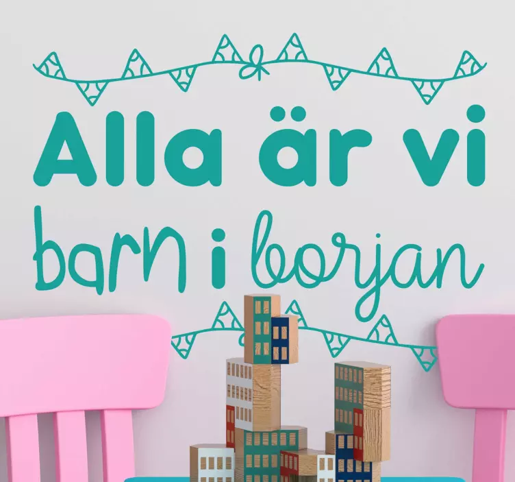 Svensk ordspråk barn text klistermärke - Tenstickers