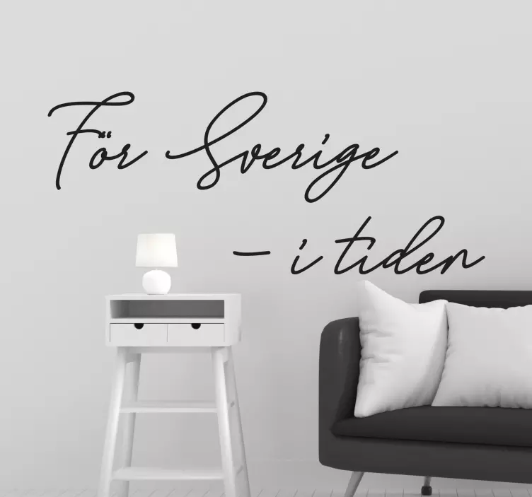 Sverige citat vardagsrum vägg inredning - Tenstickers