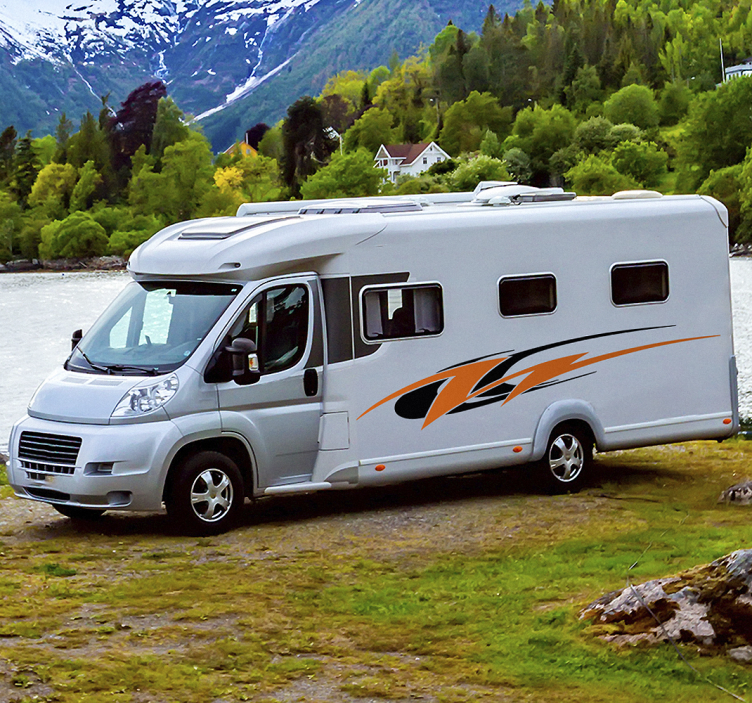 Swoosh sida husvagn klistermärke - Tenstickers