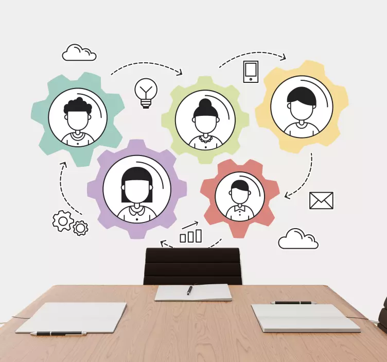 Teamwork motor inspirerande citat klistermärken - Tenstickers