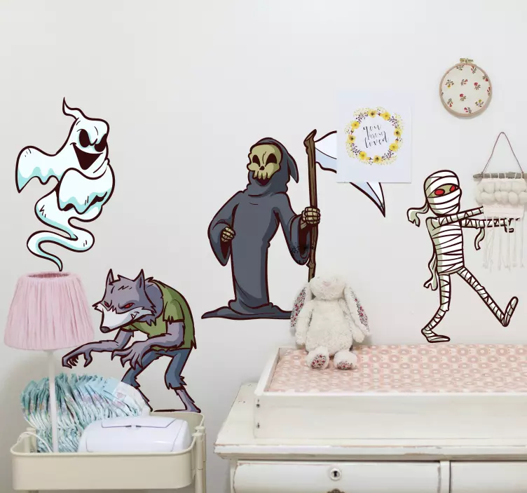 Tecken halloween klistermärke - Tenstickers