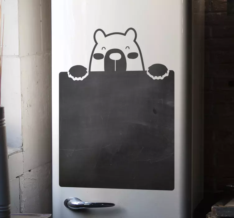 Nallebjörn blackboard anteckningsbok skriva på klistermärket - Tenstickers