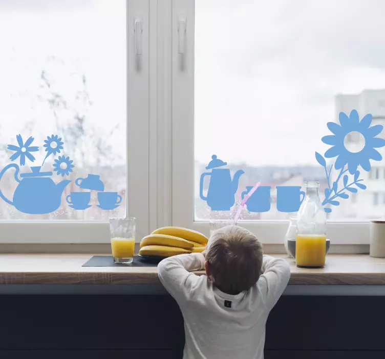 Tekanna och fönstermärke för företag - Tenstickers