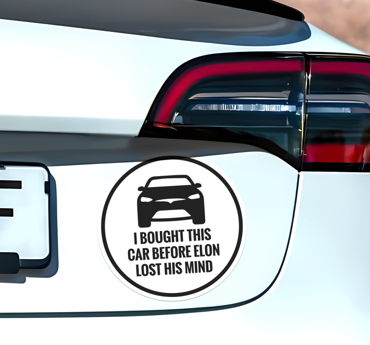 Tesla bil klistermärke - Tenstickers