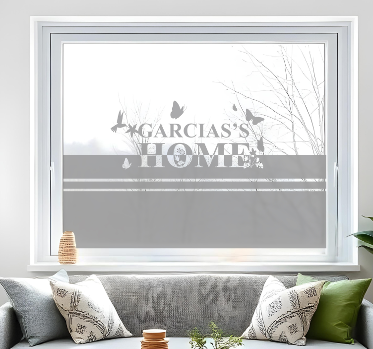 Text med växter Väggklistermärken fönster och glas - Tenstickers