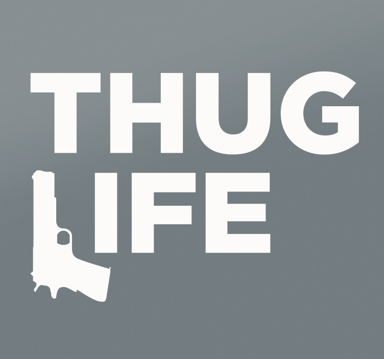 Thug life bil vinyl klistermärke - Tenstickers