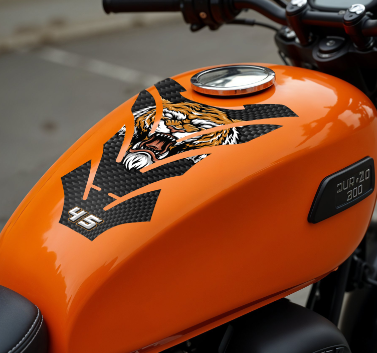Tiger motorcykelklistermärke - Tenstickers
