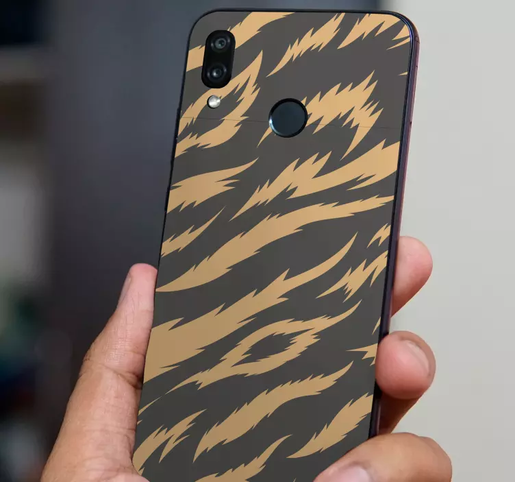 Tigerrandigt mönster Huawei klistermärke - Tenstickers