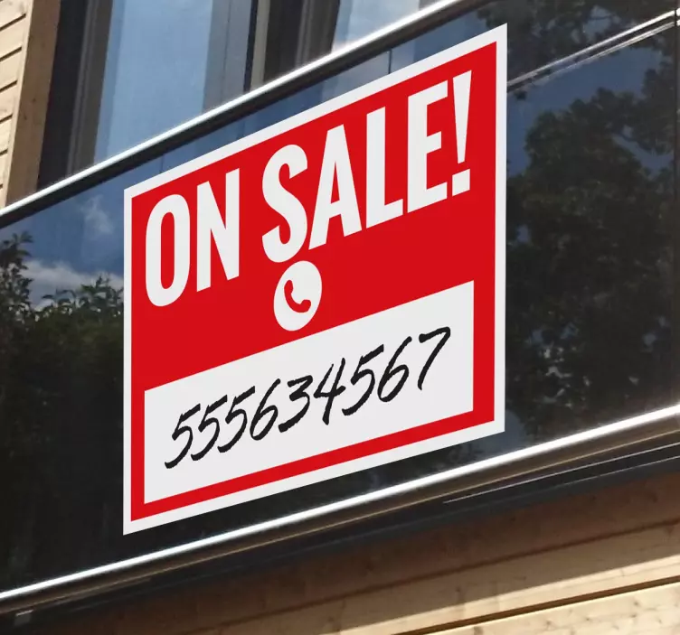 Till salu tecken klistermärke - Tenstickers