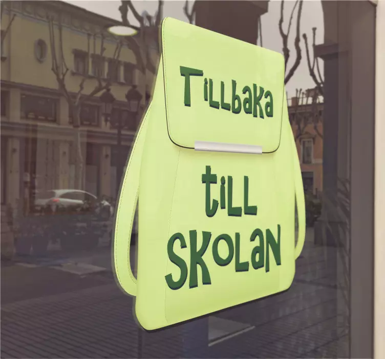 Tillbaka till skolan med skyltfönsterdekal - Tenstickers