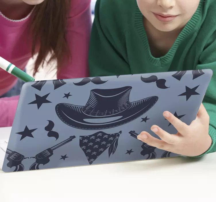Cowboy tillbehör klistermärke för bärbar - Tenstickers