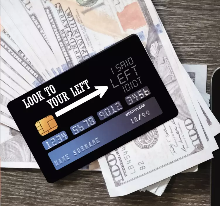 Titta på ditt vänstra kortklistermärke - Tenstickers