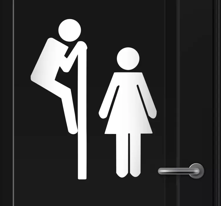 Toalett kika badrum klistermärke - Tenstickers