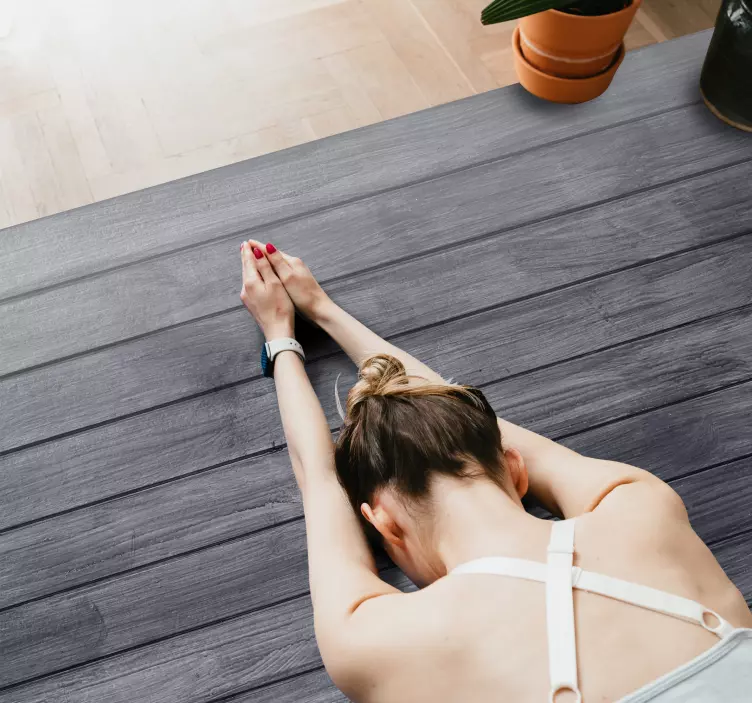 Trägrå golvklistermärke - Tenstickers