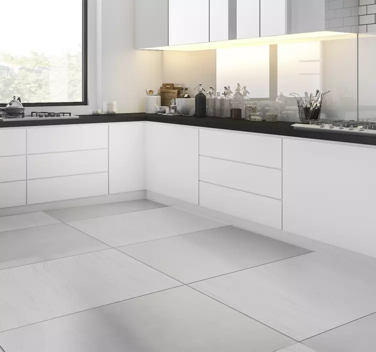 Trägrå klistermärke för golv - Tenstickers